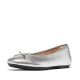 FitFlop DELICATO BOW SOFT Womens Ballet Flats Silver