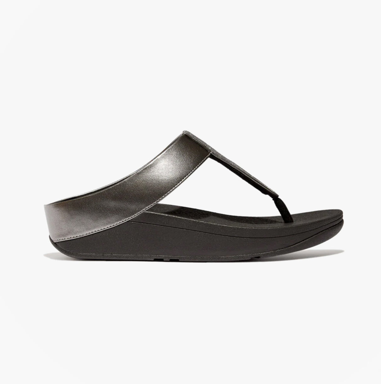FitFlop FINO GLITTERDUST  METALLIC Womens Toe Post Sandals Pewter