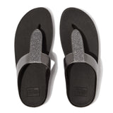 FitFlop FINO GLITTERDUST  METALLIC Womens Toe Post Sandals Pewter