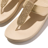 FitFlop FINO GLITTERDUST  METALLIC Womens Toe Post Sandals Platino