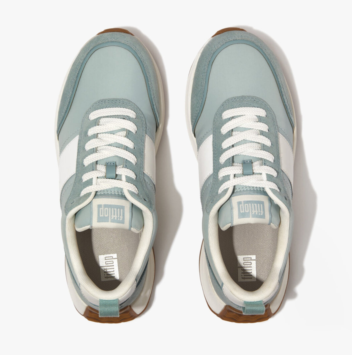 FitFlop F-MODE Womens Trainers Mint Blue Mix