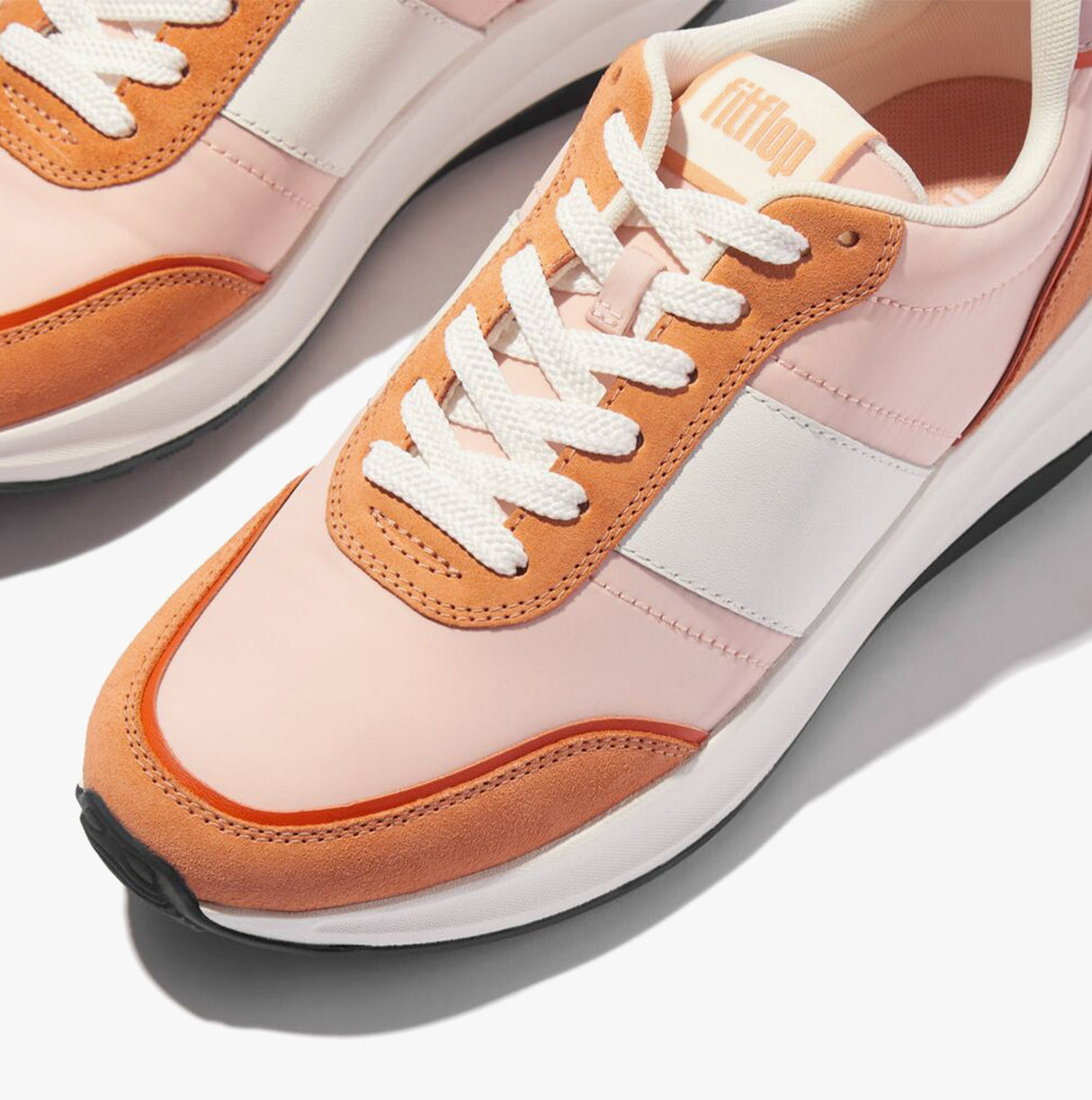 FitFlop F-MODE FLOW Womens Trainers Peachy/Clay Pink Mix