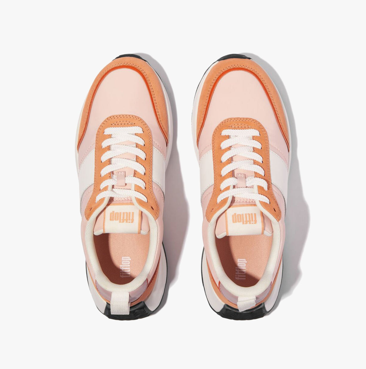 FitFlop F-MODE FLOW Womens Trainers Peachy/Clay Pink Mix