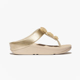 FitFlop FINO BEADIE-BUTTON Womens Toe Post Sandals Platino
