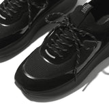 FitFlop F-MODE  SUEDE/KNIT Womens Trainers All Black