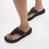 FitFlop F-MODE GO Womens Toe Post Sandals All Black