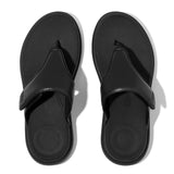 FitFlop F-MODE GO Womens Toe Post Sandals All Black