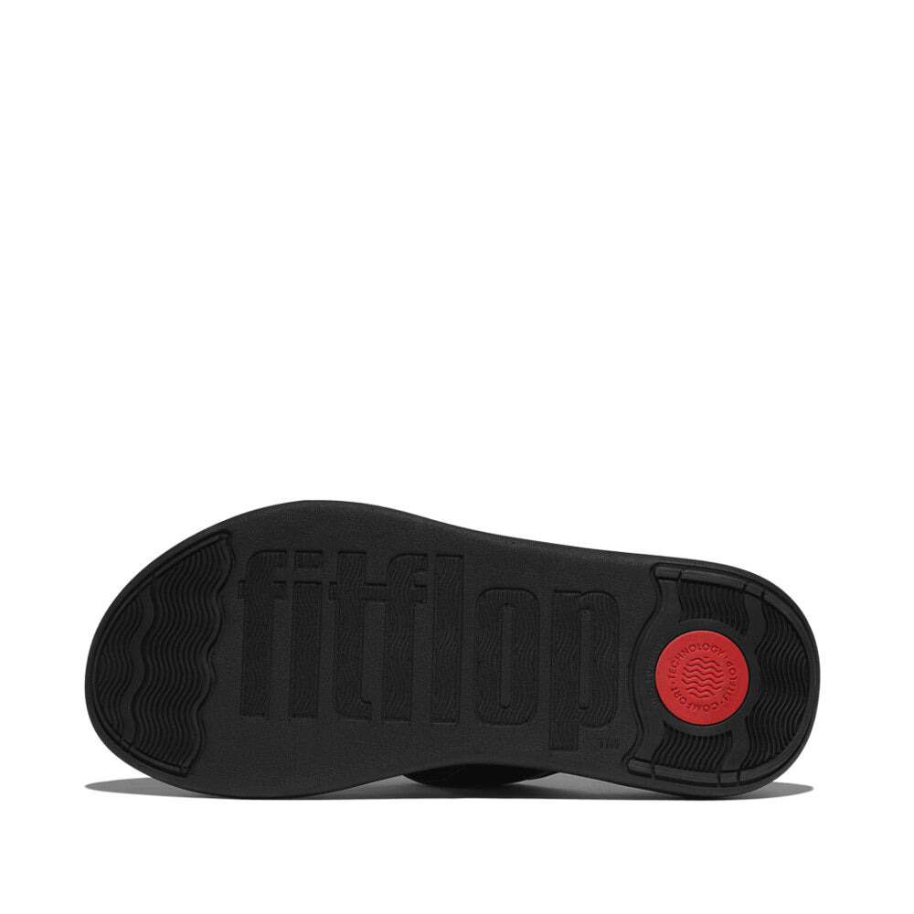 FitFlop F-MODE GO Womens Toe Post Sandals All Black