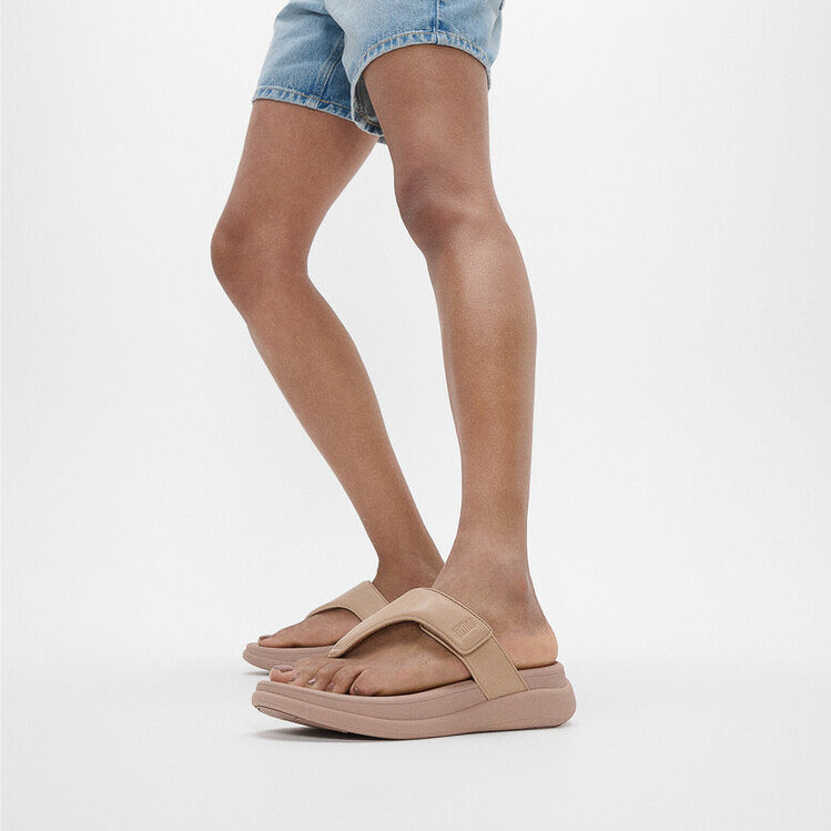 FitFlop F-MODE GO Womens Toe Post Sandals Classic Beige