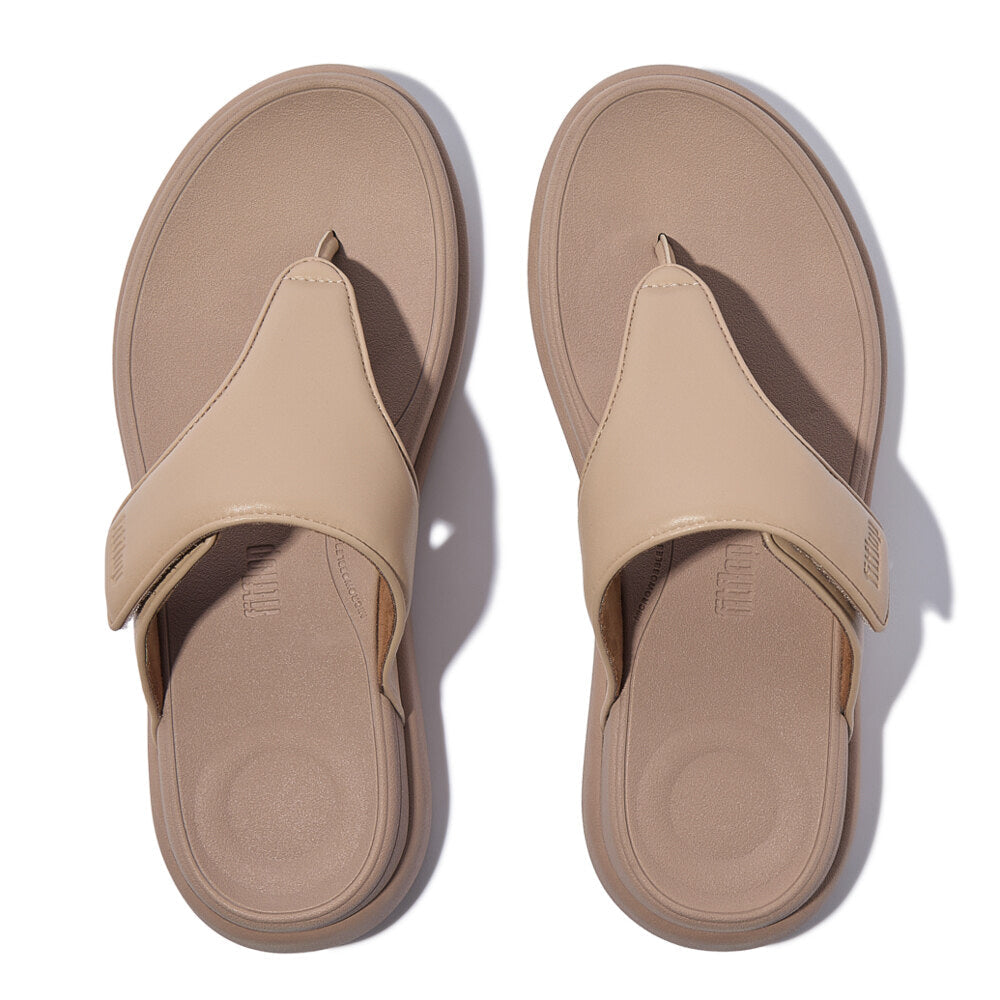 FitFlop F-MODE GO Womens Toe Post Sandals Classic Beige