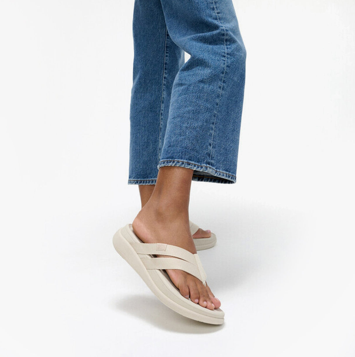 FitFlop F-MODE GO Womens Flip Flops Paris Beige