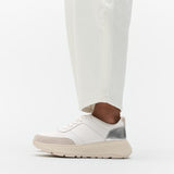 FitFlop F-MODE LEATHER Womens Trainers Urban White/Silver