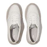 FitFlop F-MODE LEATHER Womens Trainers Urban White/Silver