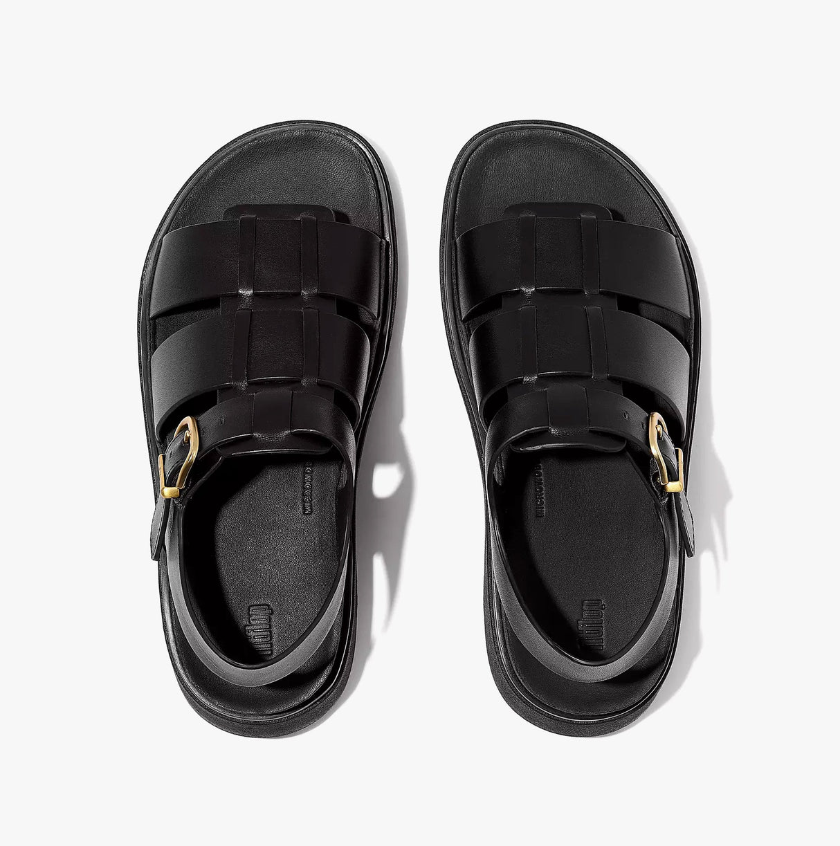 FitFlop GEN-FF LEATHER Womens Fisherman Sandals All Black