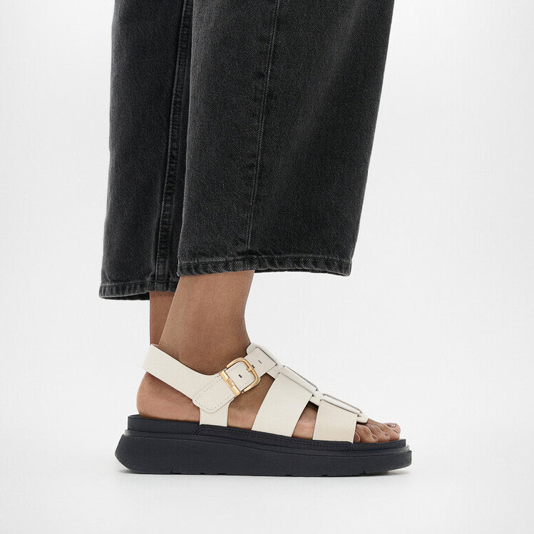 FitFlop GEN-FF LEATHER Womens Fisherman Sandals Paris Beige