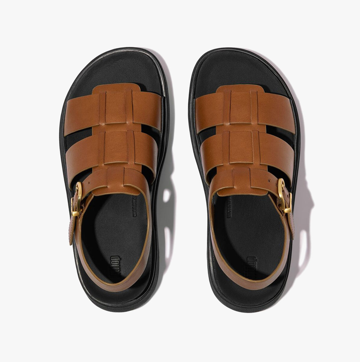 FitFlop GEN-FF LEATHER Womens Fisherman Sandals Deep Tan