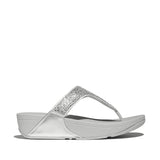 FitFlop LULU CRYSTAL-MIX Womens Toe Post Sandals Silver