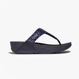 FitFlop LULU CRYSTAL-MIX Womens Toe Post Sandals Midnight Navy