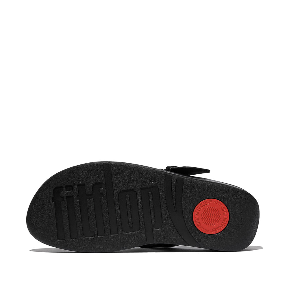 FitFlop LULU RESIN-BUCKLE Womens Toe Post Sandals All Black