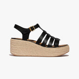 FitFlop PLATFFORMS ESPADRILLE Womens Wedge Sandals Black