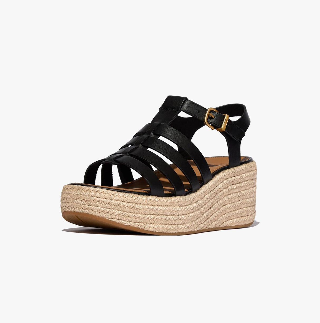 FitFlop PLATFFORMS ESPADRILLE Womens Wedge Sandals Black