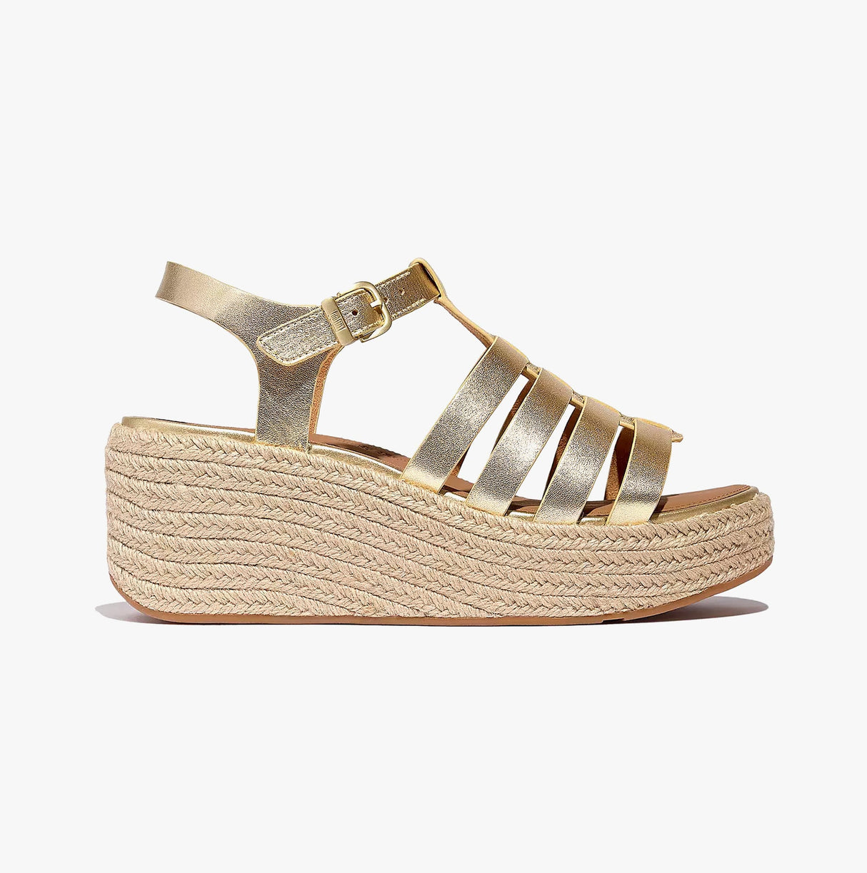 FitFlop PLATFFORMS ESPADRILLE Womens Wedge Sandals Platino