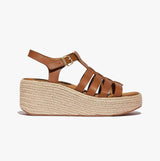 FitFlop PLATFFORMS ESPADRILLE Womens Wedge Sandals Deep Tan
