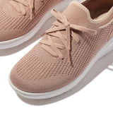 FitFlop SUPER-Q KNIT Womens Trainers Beige Buff/Rose Gold