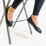 FitFlop ALLEGRO Womens Leather Ballerina Shoes Black