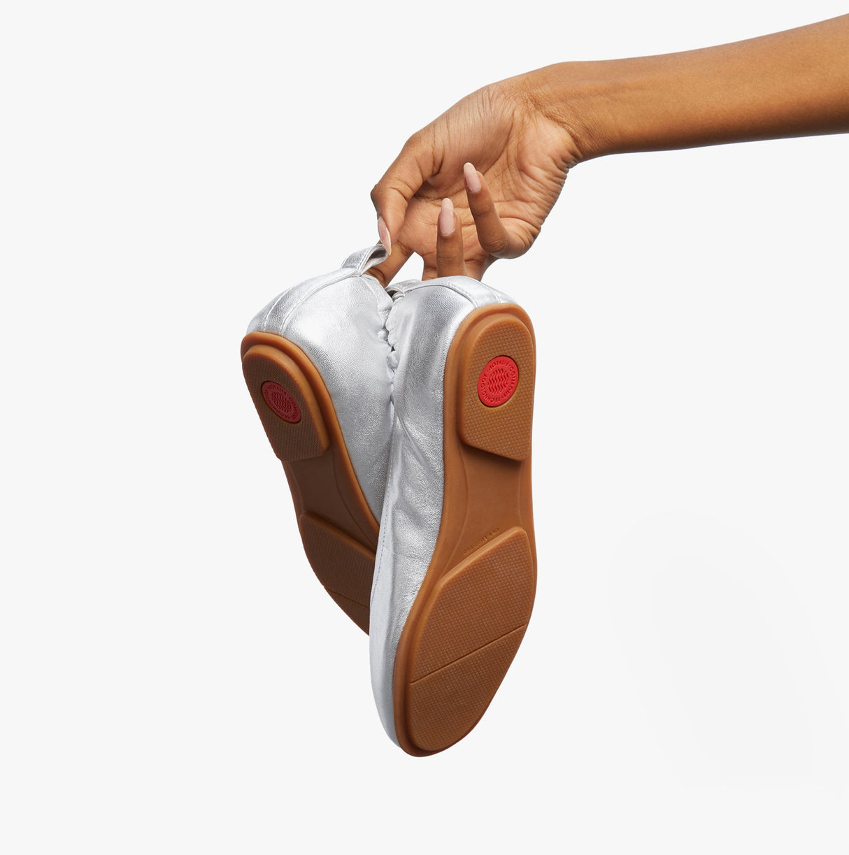 FitFlop Q74-011 ALLEGRO Womens Ballet Pumps Silver