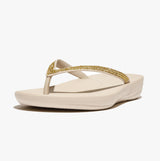 FitFlop IQUSHION SPARKLE Womens Flip Flops Stone Beige