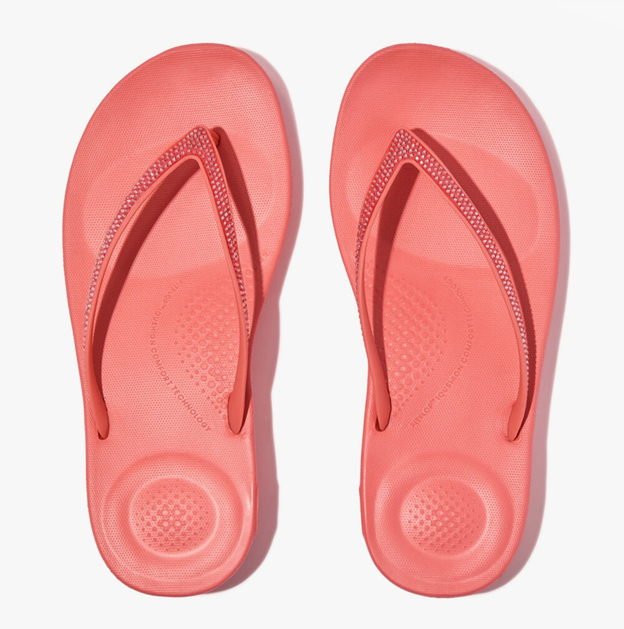 FitFlop IQUSHION SPARKLE Womens Flip Flops Rosy Coral