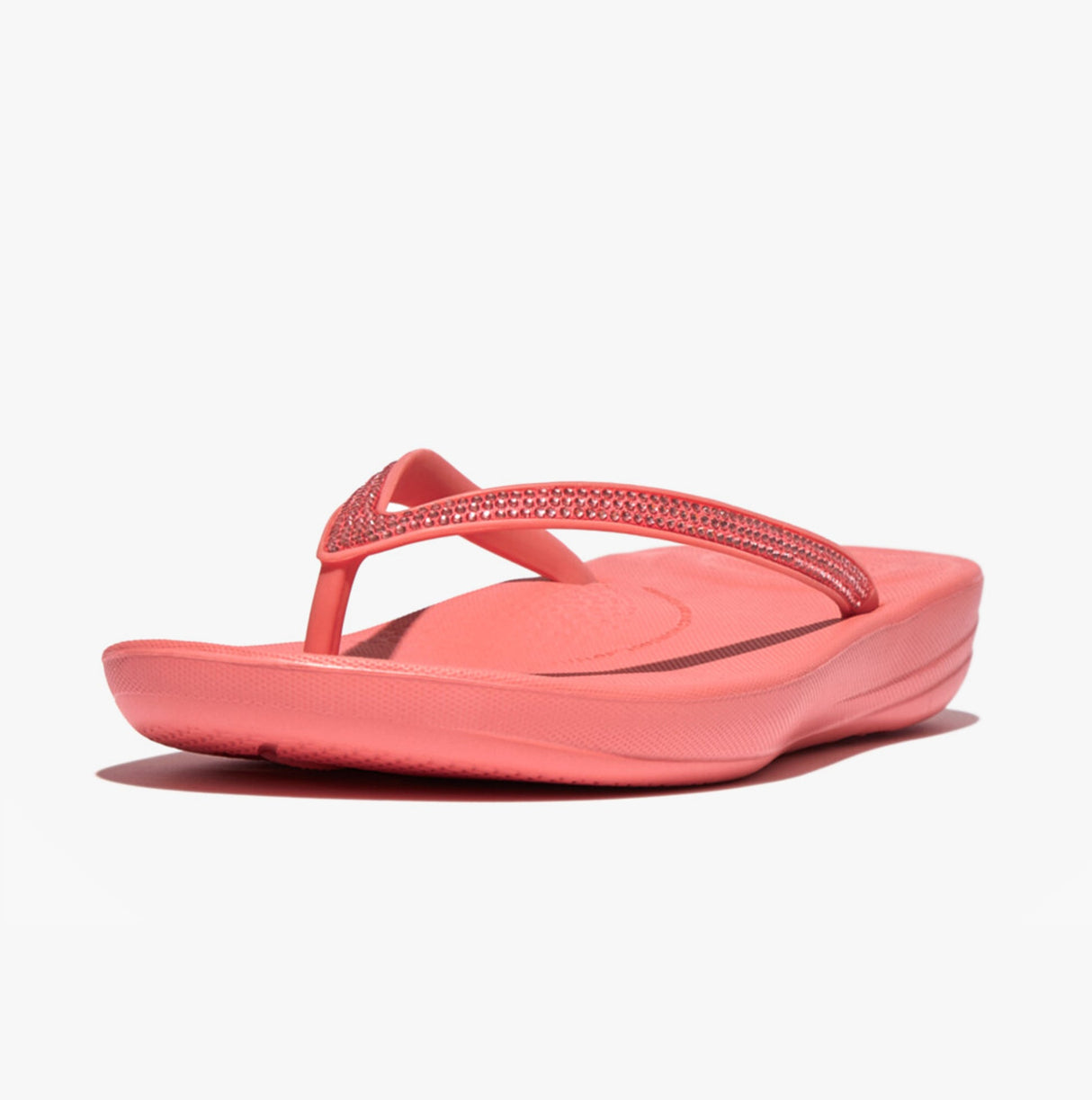 FitFlop IQUSHION SPARKLE Womens Flip Flops Rosy Coral