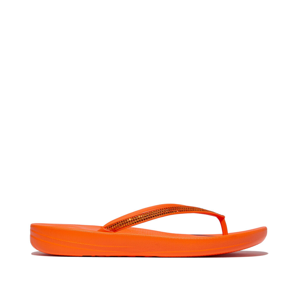 FitFlop IQUSHION SPARKLE Womens Toe Post Sandals Pop Orange
