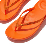 FitFlop IQUSHION SPARKLE Womens Toe Post Sandals Pop Orange