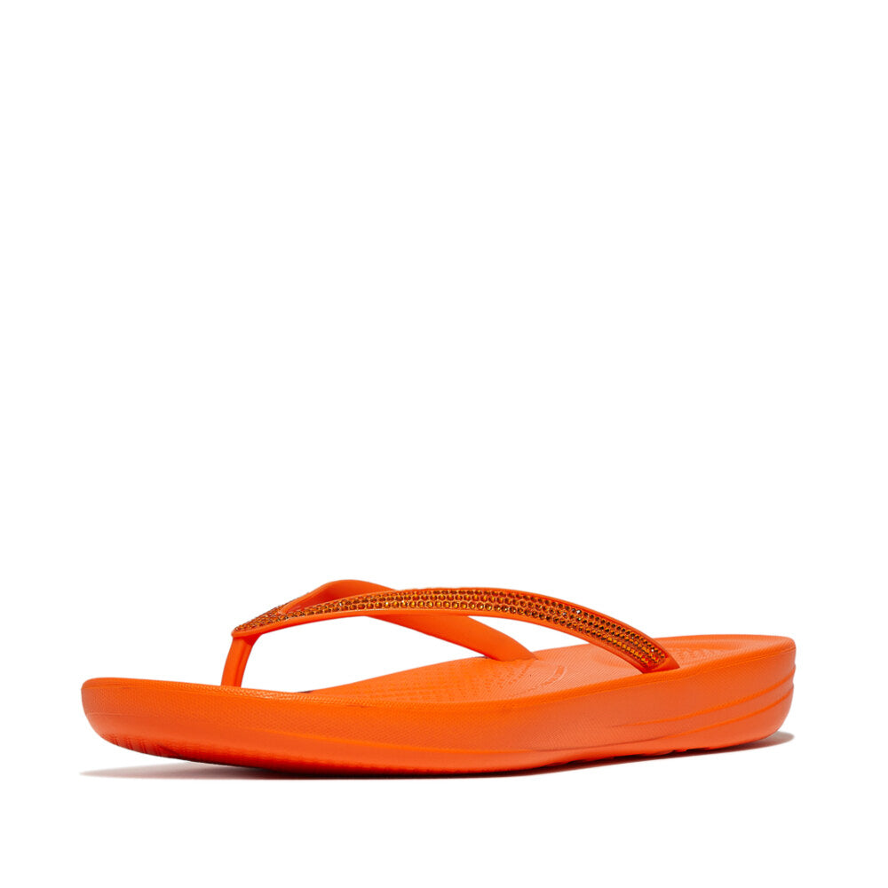 FitFlop IQUSHION SPARKLE Womens Toe Post Sandals Pop Orange