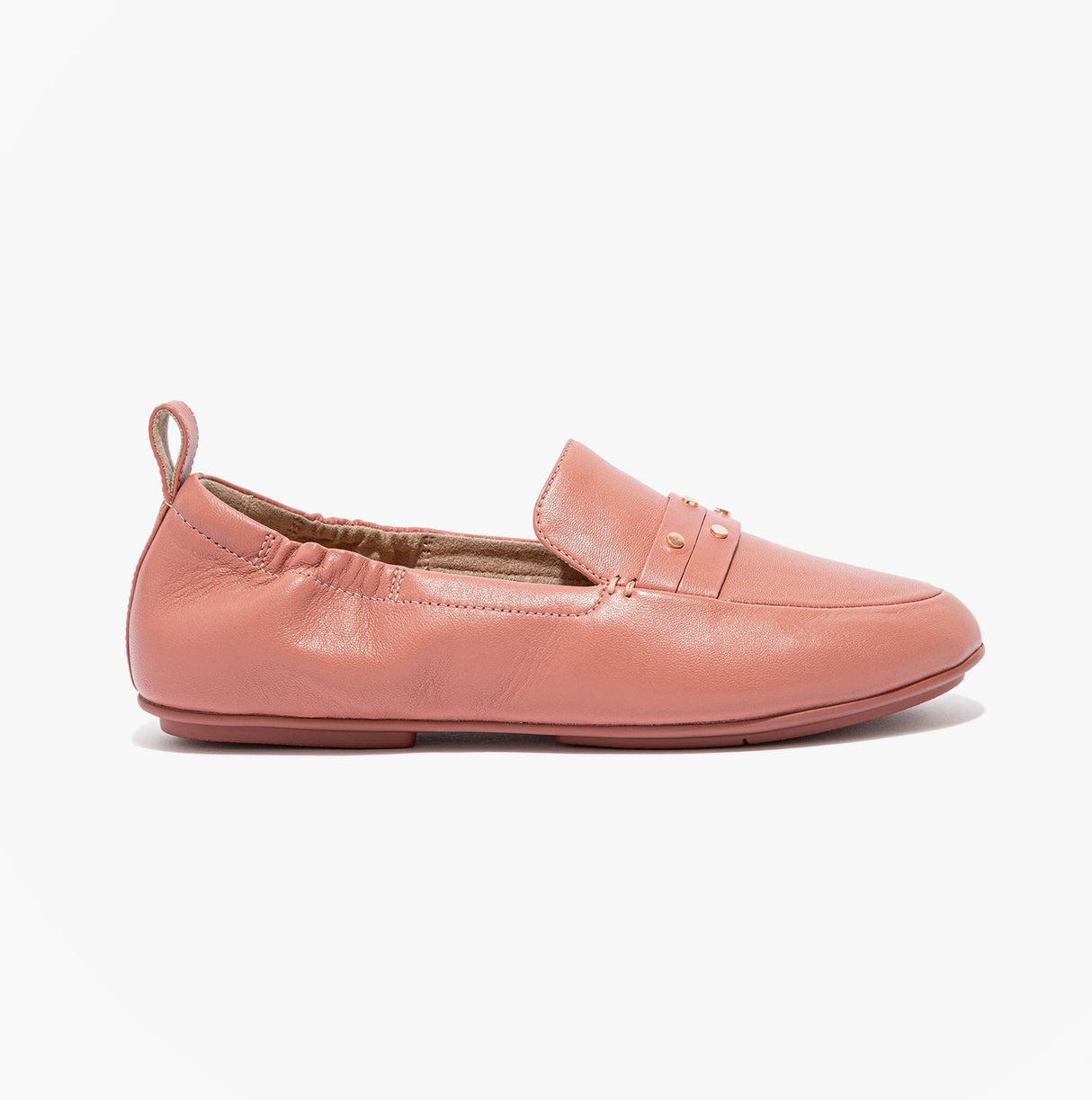 FitFlop EN2-955 ALLEGRO STUDDED LEATHER Womens Loafers Warm Rose