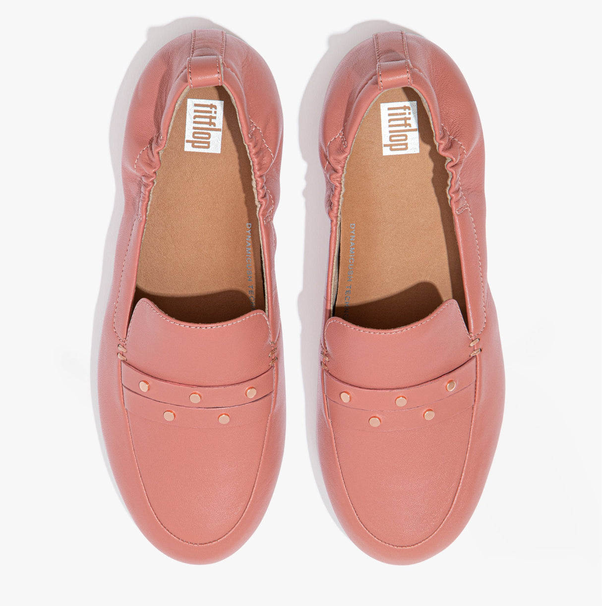 FitFlop EN2-955 ALLEGRO STUDDED LEATHER Womens Loafers Warm Rose