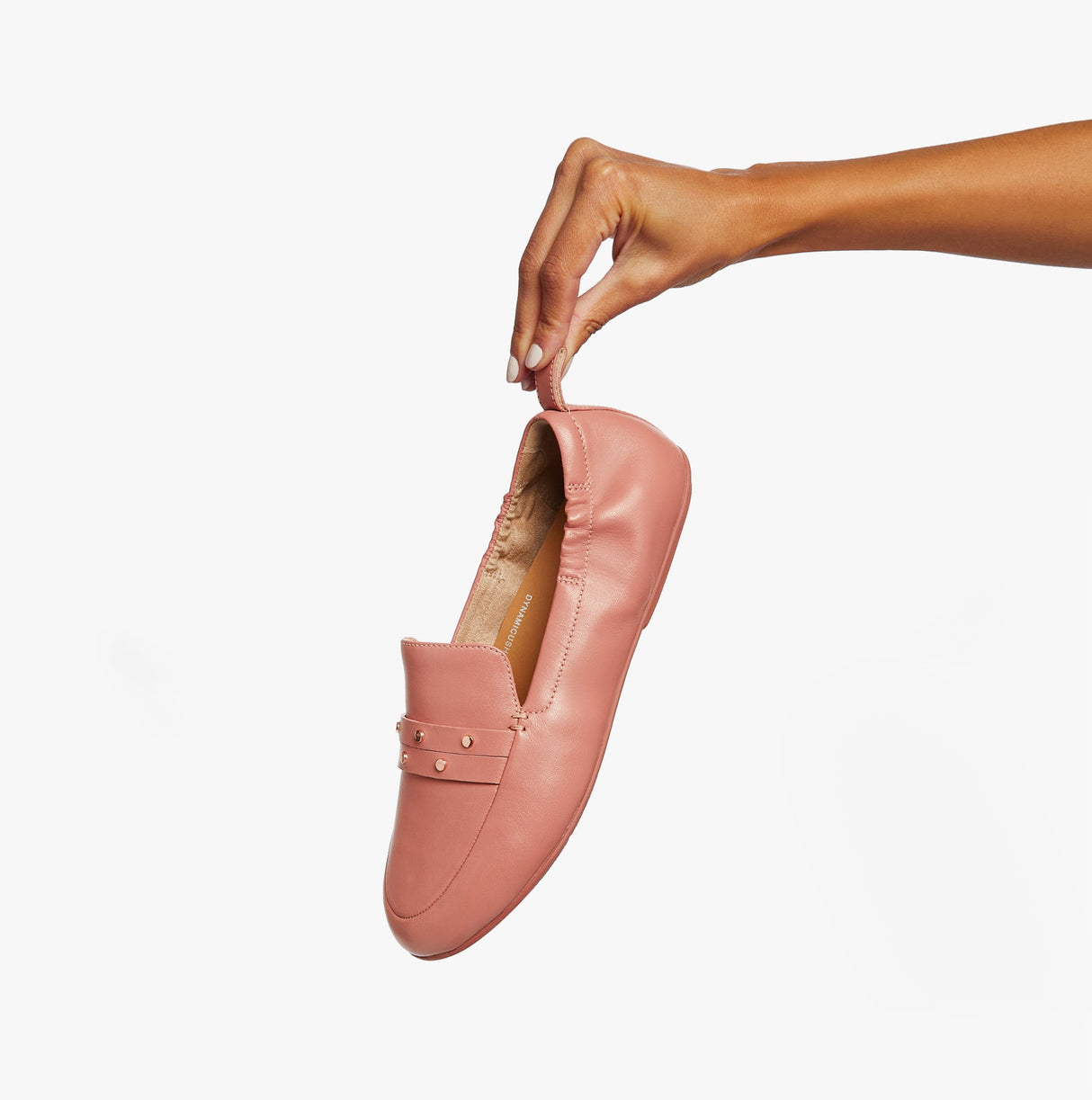 FitFlop EN2-955 ALLEGRO STUDDED LEATHER Womens Loafers Warm Rose