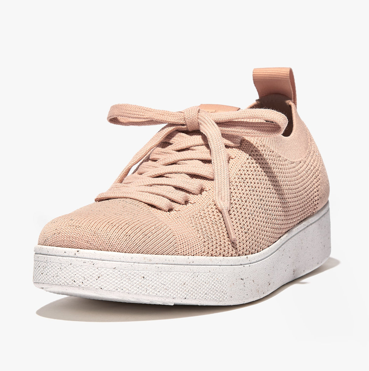 FitFlop RALLY e01 MULTI-KNIT Womens Trainers Almond Tan/Platino