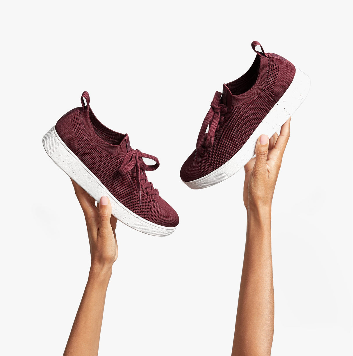 FitFlop RALLY e01 MULTI-KNIT Womens Trainers Plummy