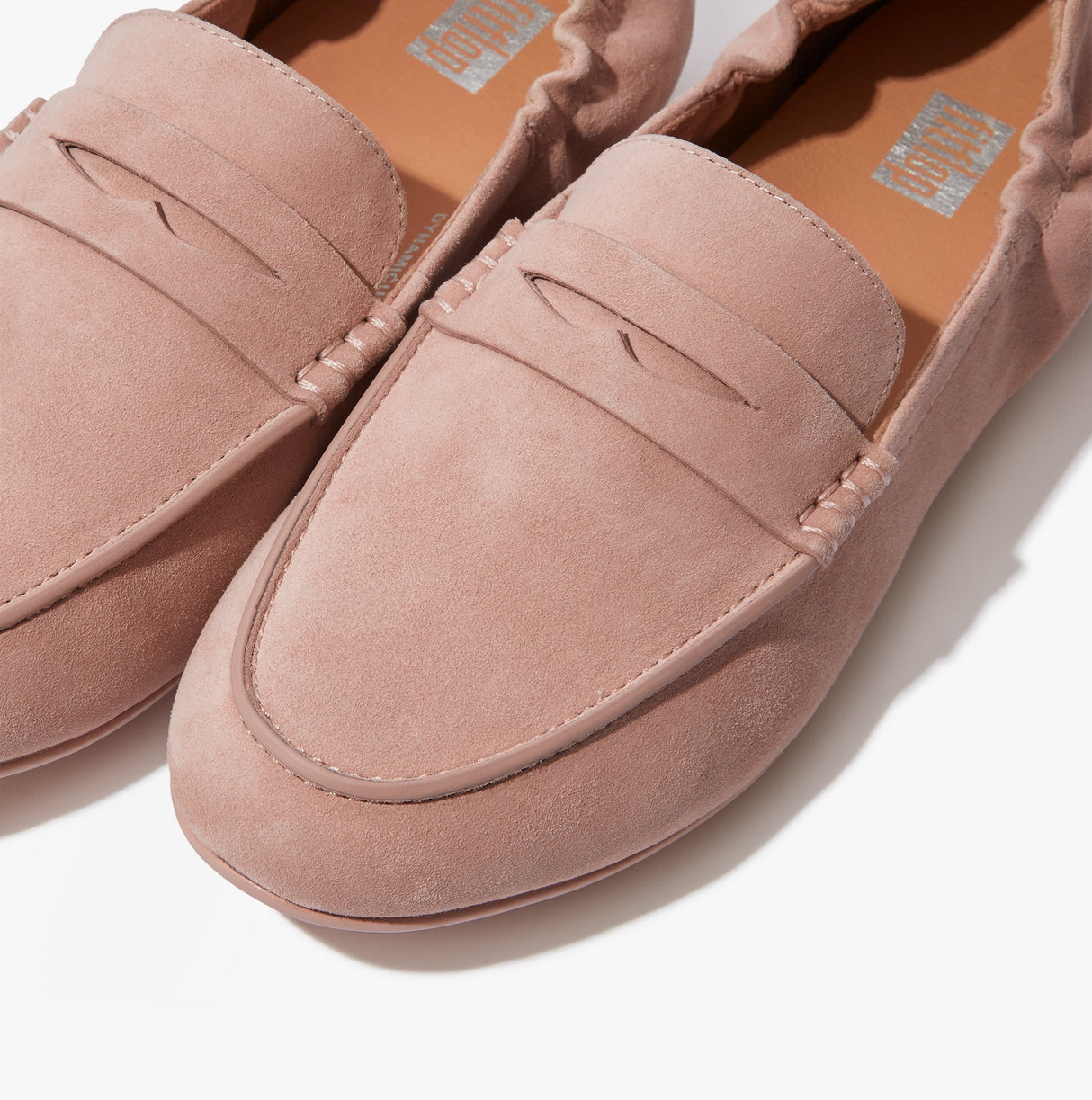 FitFlop ALLEGRO Womens Suede Penny Loafers Beige