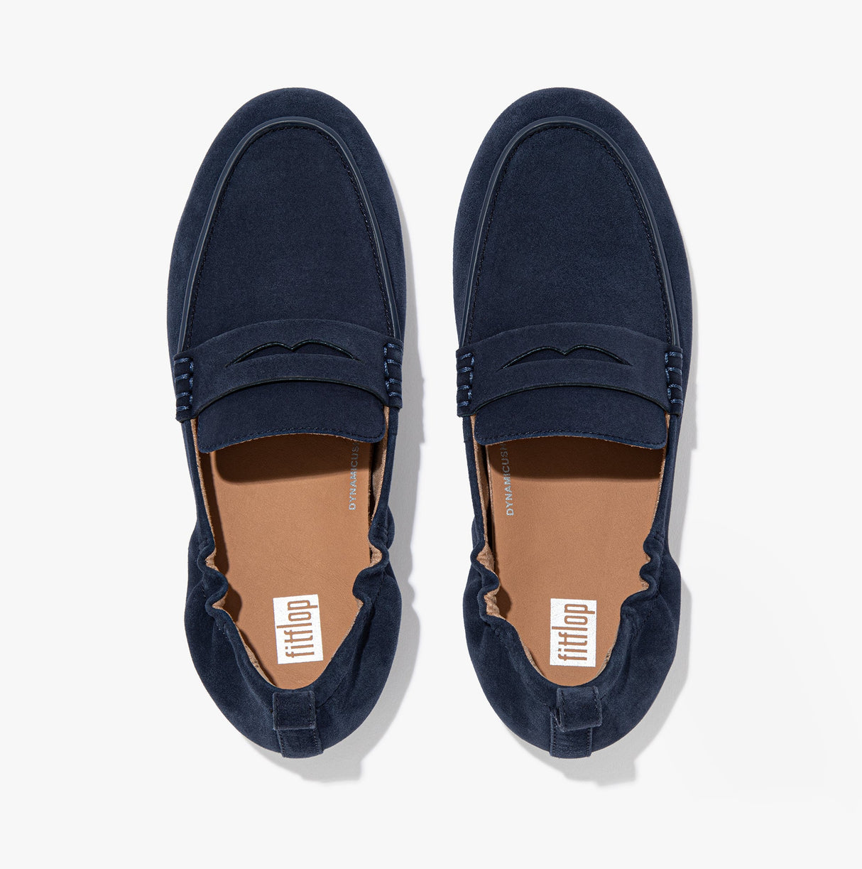 FitFlop ALLEGRO Womens Suede Penny Loafers Midnight Navy