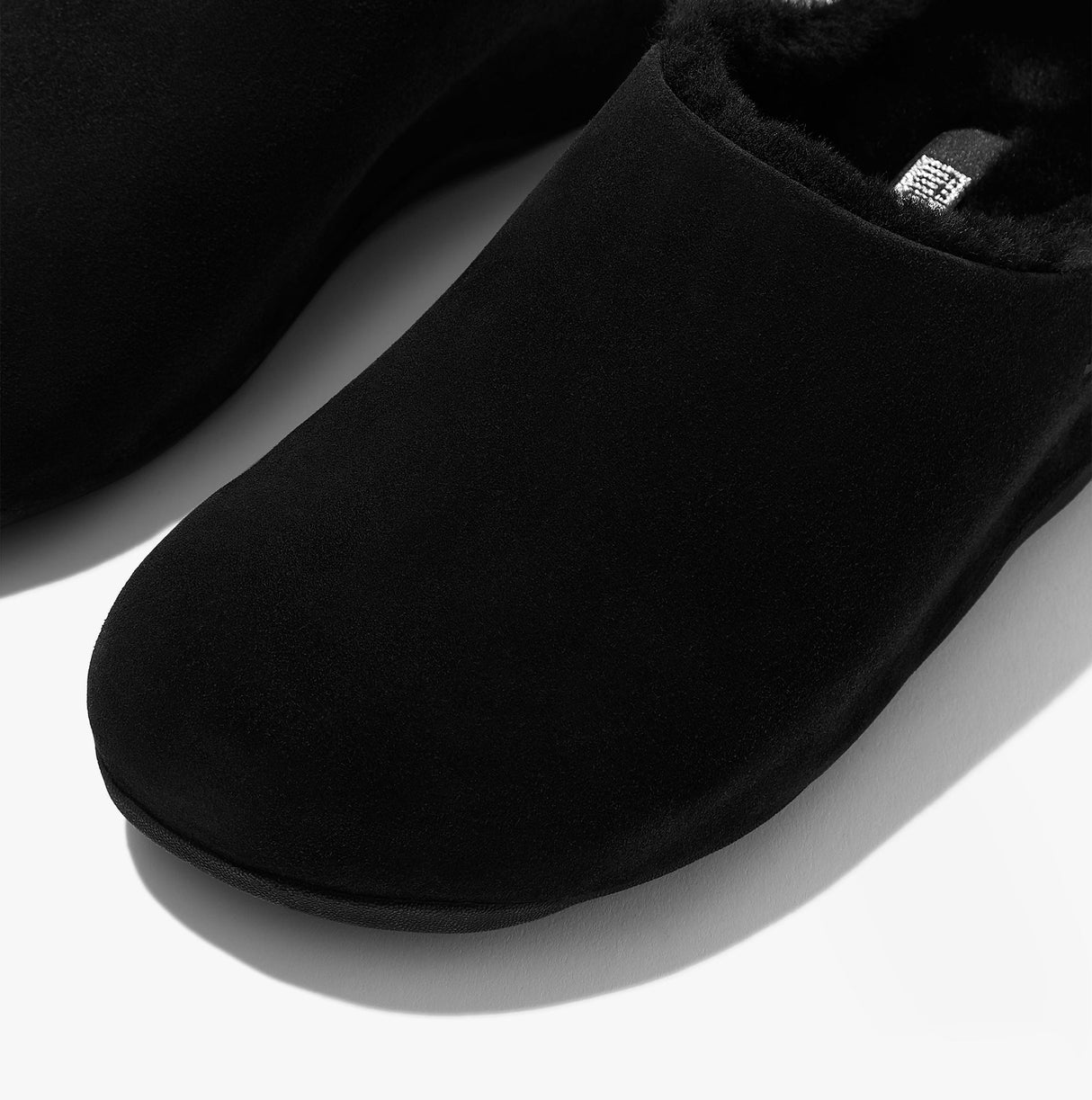 FitFlop SHUV Womens Lined Suede Clogs All Black