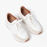 FitFlop F-MODE Womens Flatform Trainers Urban White