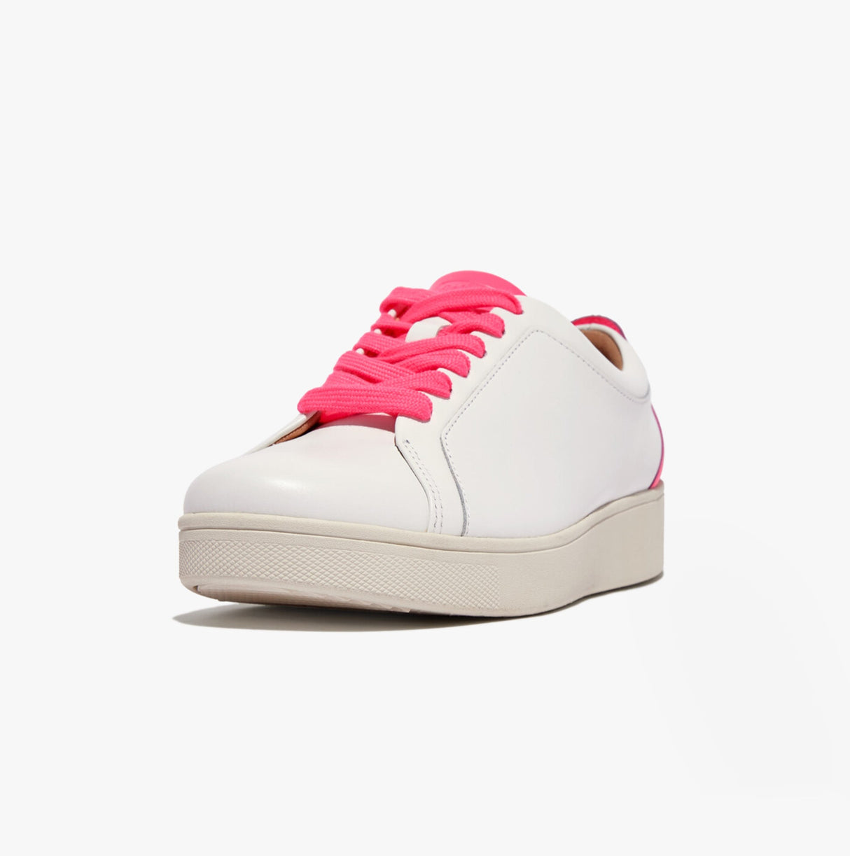FitFlop RALLY NEON-POP Womens Trainers Urban White/Pop Pink
