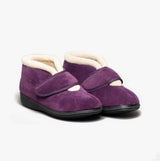 Fleet & Foster LEVITT Womens Boot Slippers Plum