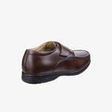 Fleet & Foster FRED Mens Leather Touch Fasten Shoes Brown