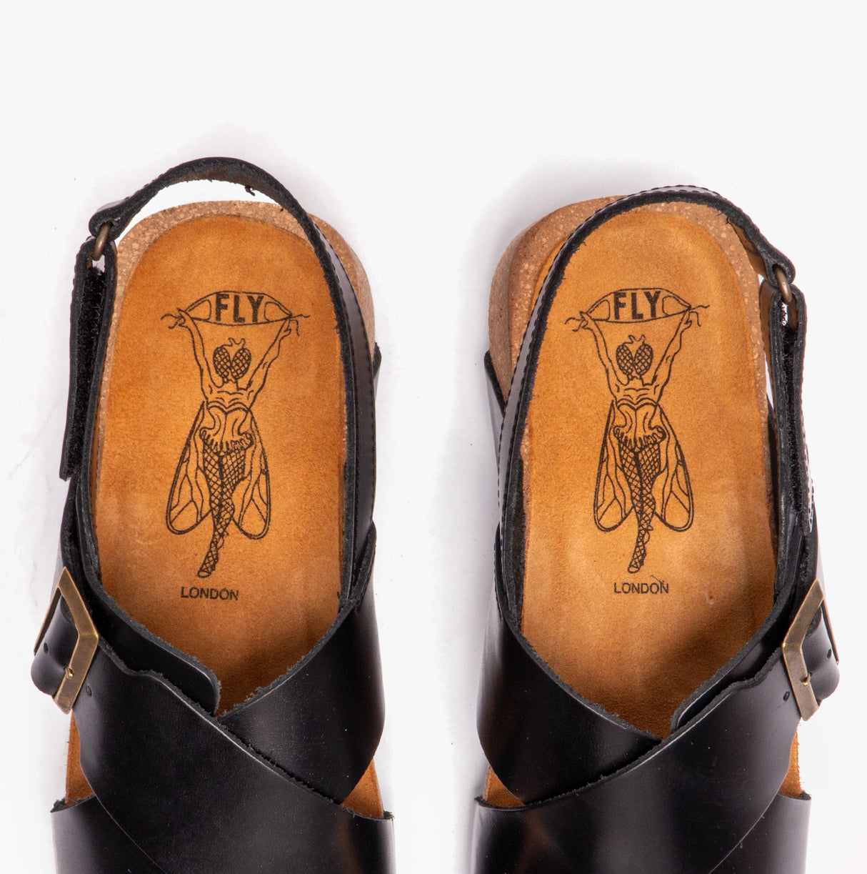 Fly London CHLO852FLY Womens Slingback Crossover Sandals Black