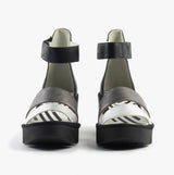 Fly London BONO290FLY Womens Sandals Silver/Graphite/Black